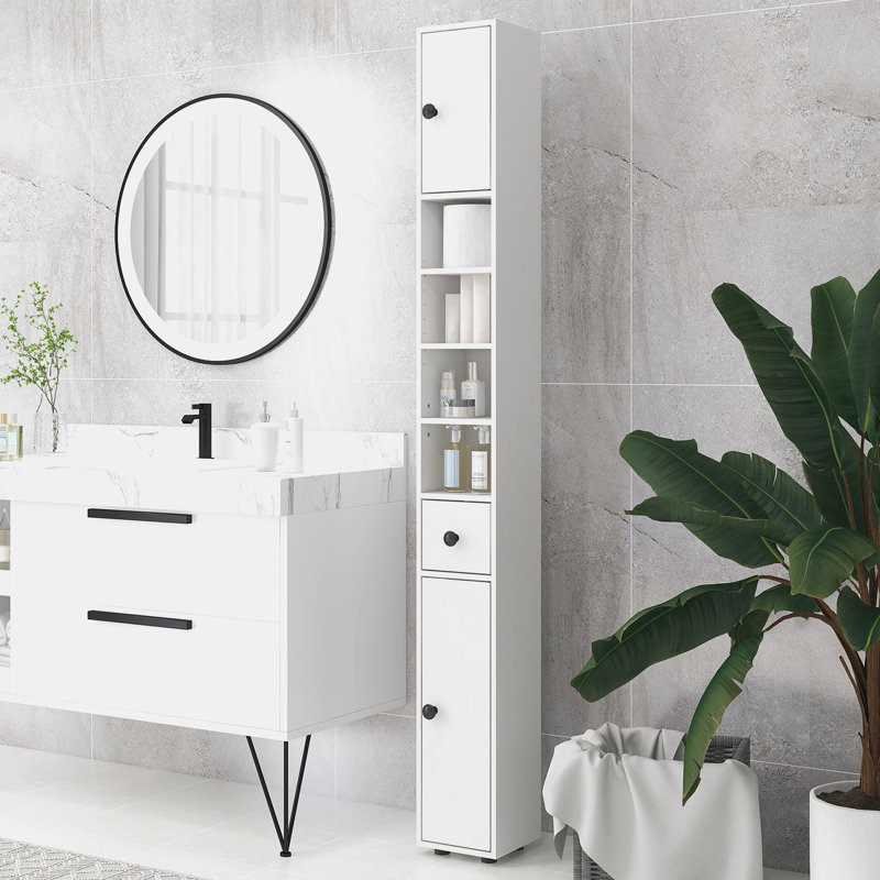 Ebern Designs 71" Tall Bathroom Storage Cabinet | Wayfair
